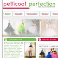 Petticoat Perfection website mockup